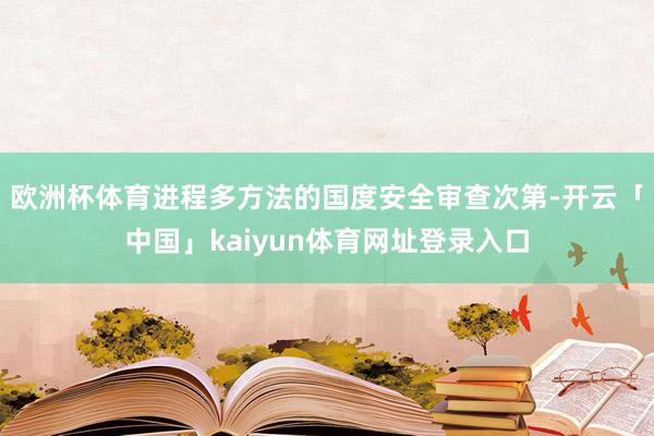 欧洲杯体育进程多方法的国度安全审查次第-开云「中国」kaiyun体育网址登录入口